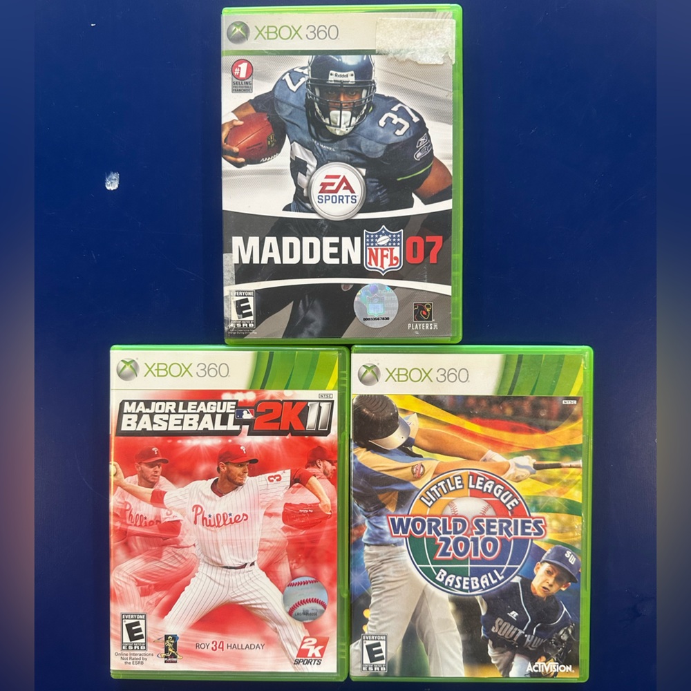 Xbox 360 Games BUNDLE Madden 2K Baseball LLWS